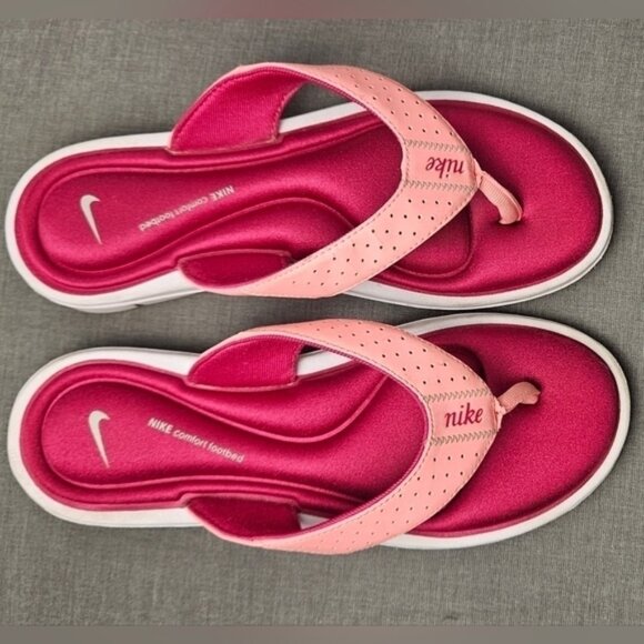NIKE Women's Comfort Thong Sandal White/Pink - Picture 3 of 7